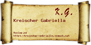 Kreischer Gabriella névjegykártya