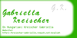 gabriella kreischer business card